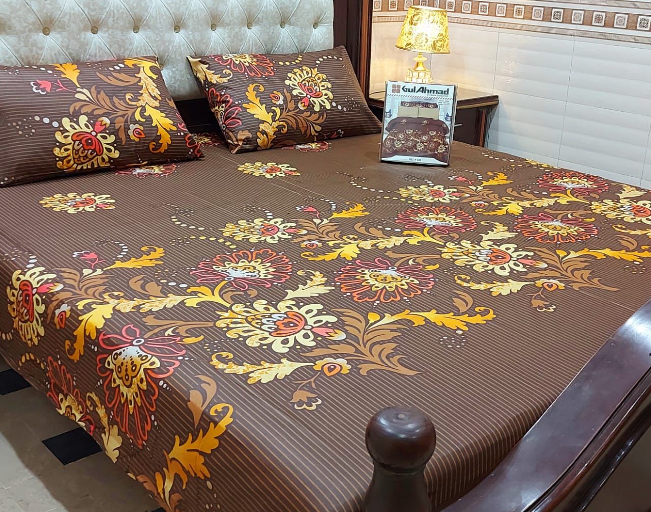 ornate 3 piece bedsheet set